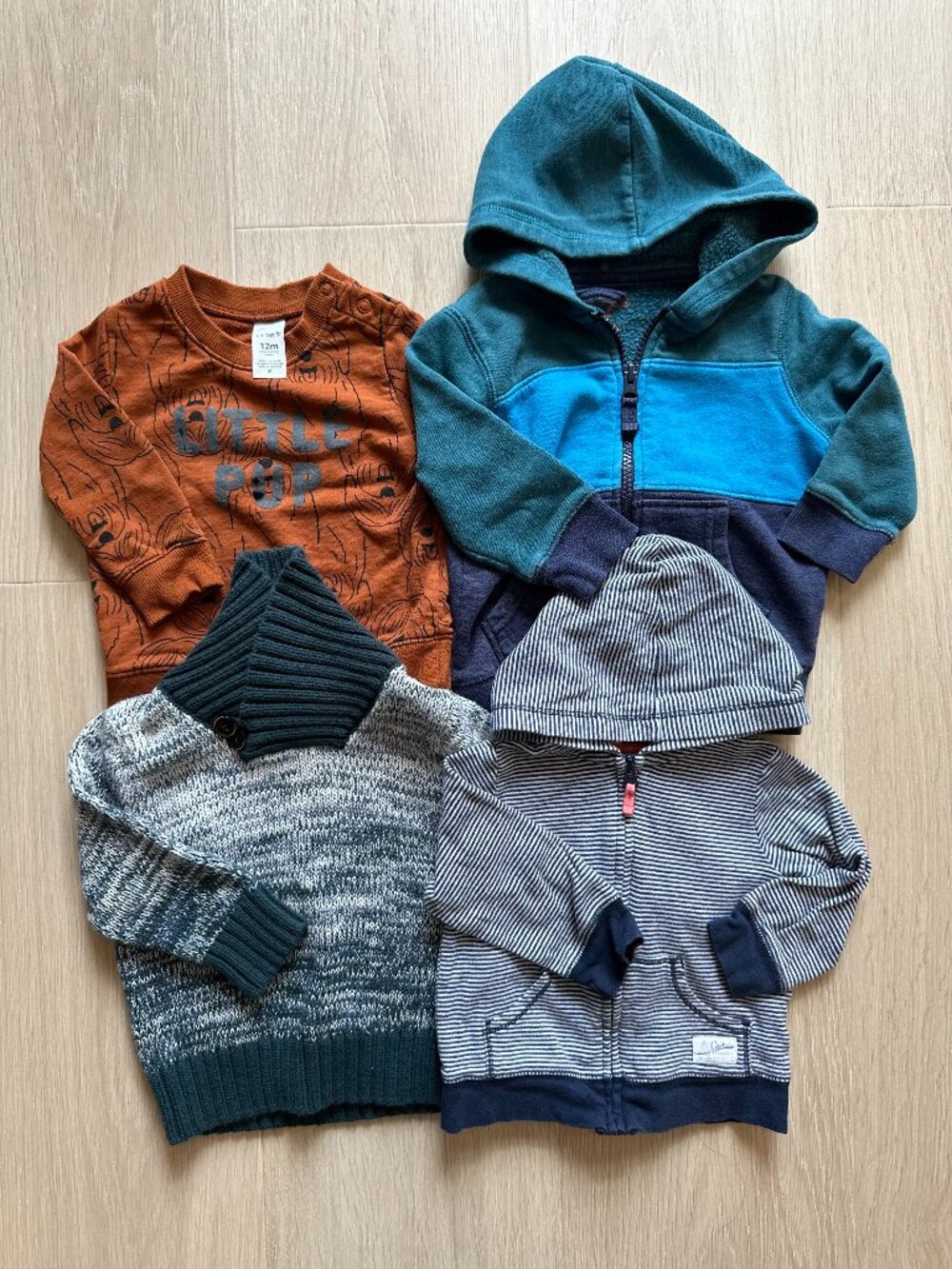 4 Piece Bundle of Baby Boy Sweatshirts 12M